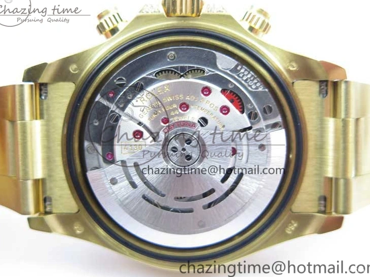 MiroTime 0306 Daytona 116589RBOW YG Rainbow Crystal BLF Best Edition Black Dial on YG Bracelet A SmoothTexture 3175